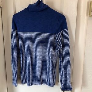 J. Crew Blue and White Cotton Sweater
